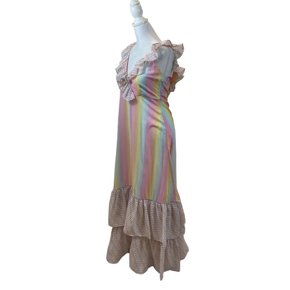 New With Tags All Things Mochi Amanda Dress In Pink Rainbow Size Medium — image 8 of 8